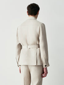 Safari jacket in raw linen
