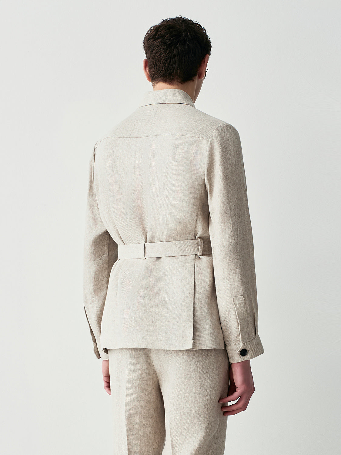 Safari jacket in raw linen