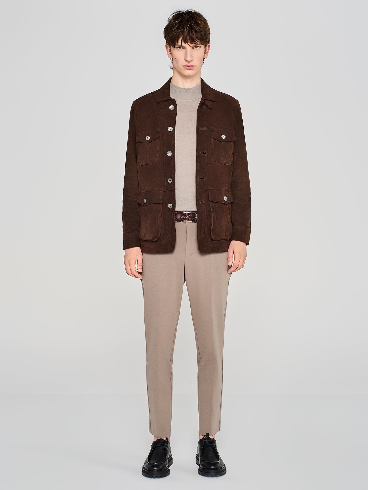 GIACCA SAFARI IN PELLE SCAMOSCIATA