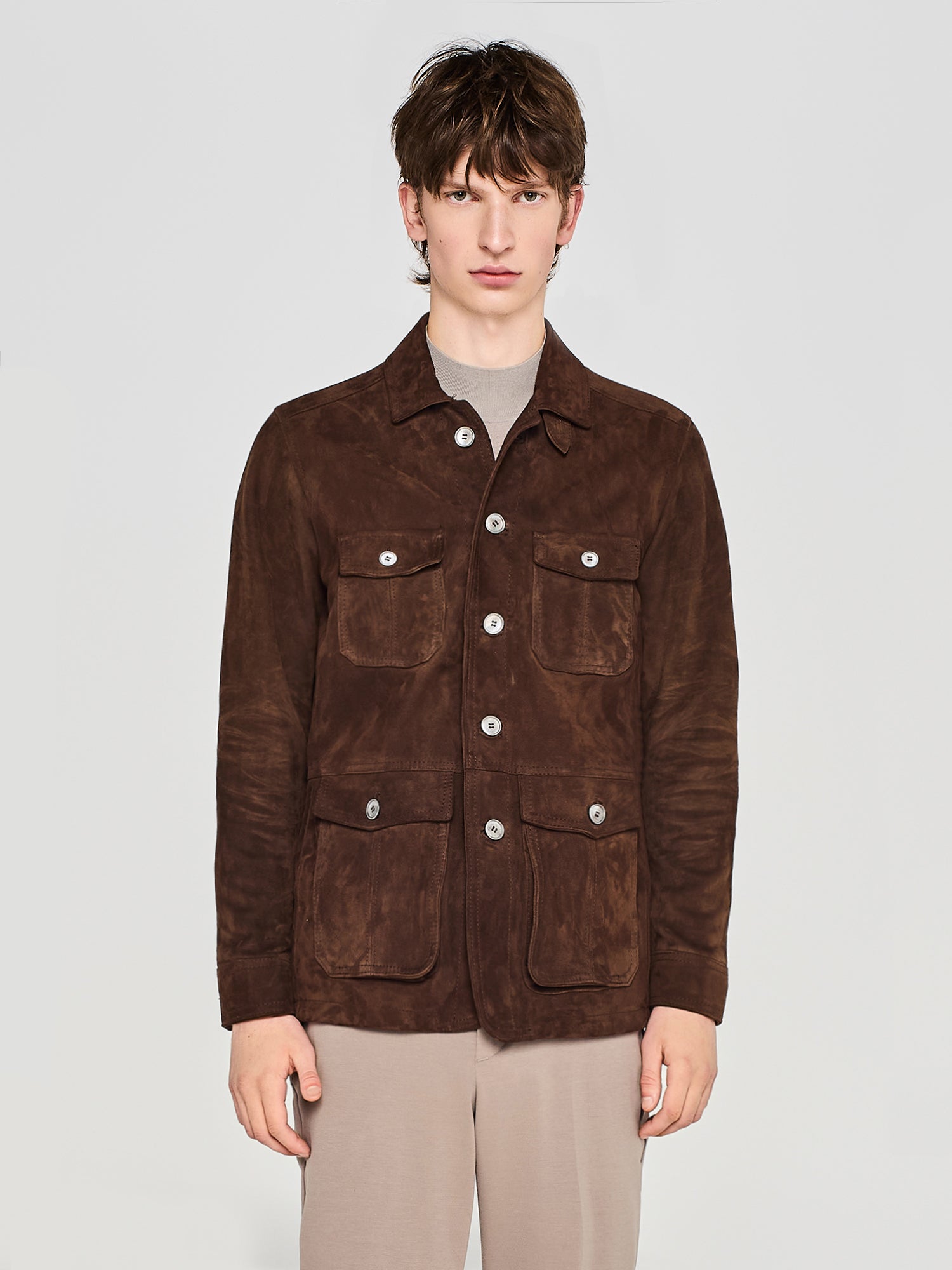 GIACCA SAFARI IN PELLE SCAMOSCIATA