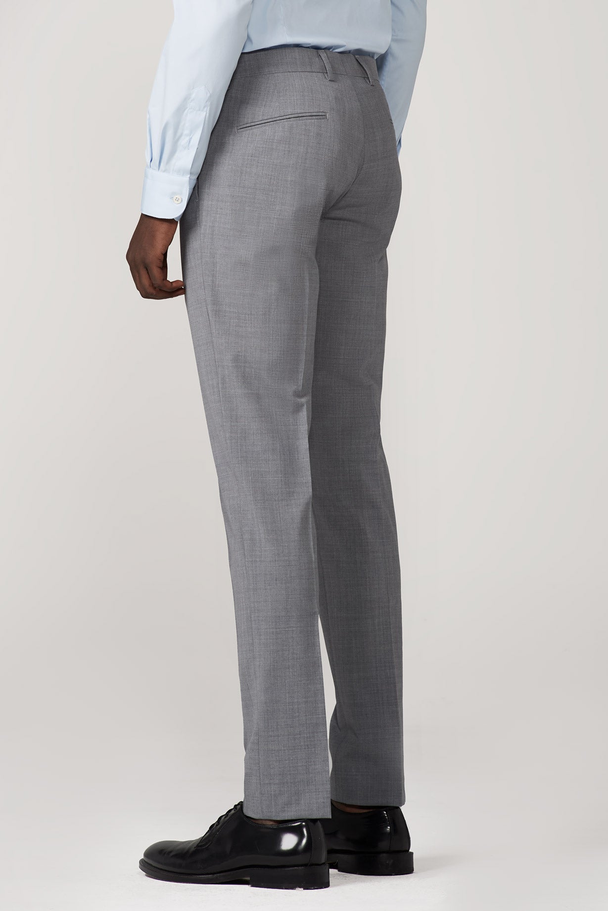 GRAY BASIC SUIT PANTS